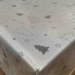 Ezüst alapú szürke fenyős abrosz