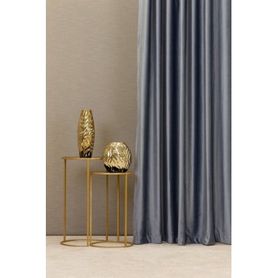 Acélkék színű bársony dekorfüggöny