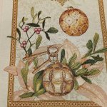 Arany karácsonyfadíszes futó 45x140