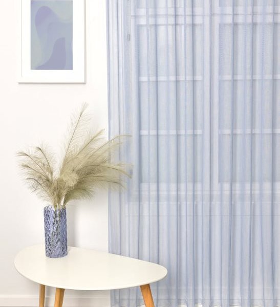 Kék gézhatású függöny