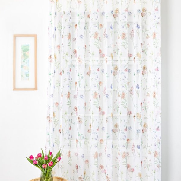 Mezei virágos voálfüggöny