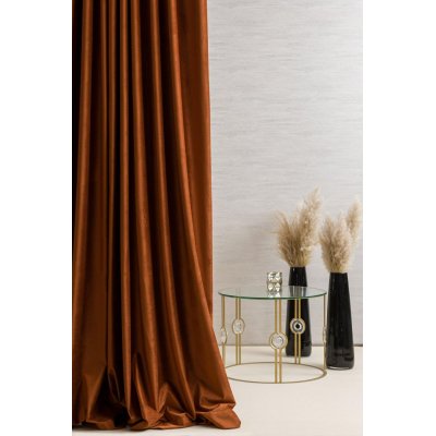 Rozsda színű bársony dekorfüggöny