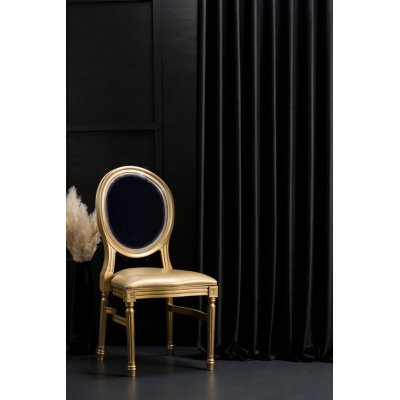 Fekete színű bársony dekorfüggöny