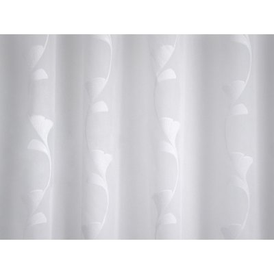 Fehér ginkgo leveles függöny