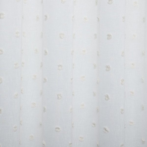 Natúr alapú ecrü pöttyös függöny