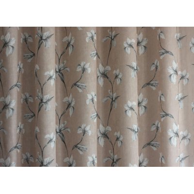 Liliom mintás púder színű függöny