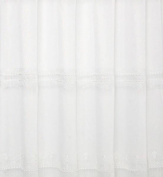 Hímzett törtfehér klasszikus fényáteresztő