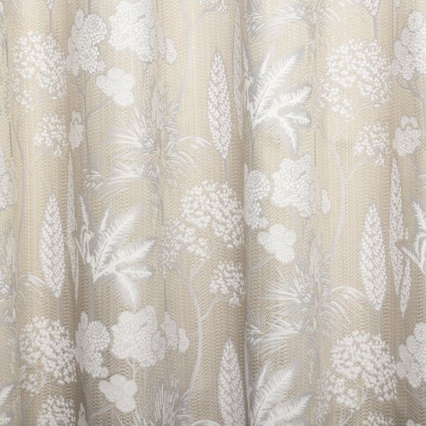 Bézs alapú szövött virágos dekor