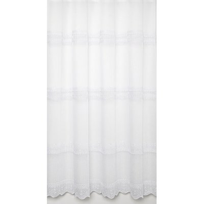 Hímzett fehér klasszikus fényáteresztő