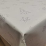 Ezüst csillogó mintás impregnált abrosz