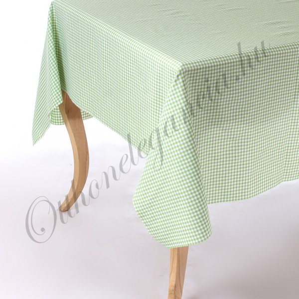 Világoszöld apró kockás abrosz