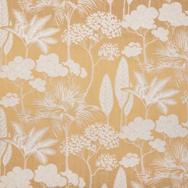 Sárga alapú szövött virágos dekor