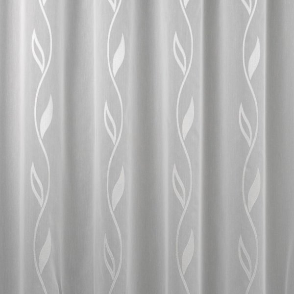 Fehér levélmintás függöny