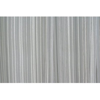 Szőtt ecrü-szürke csíkos függöny