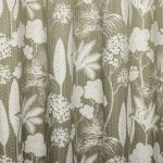 Mohazöld alapú szövött virágos dekor