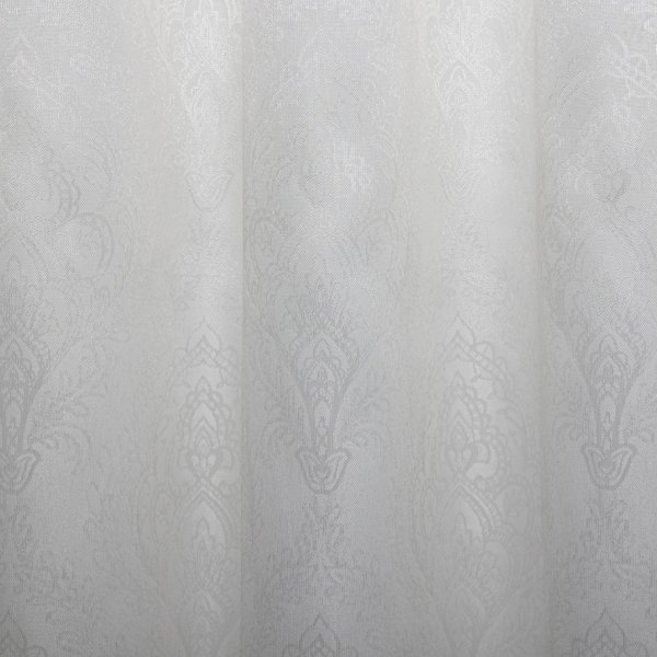 Fehér csillogó klasszikus mintájú függöny