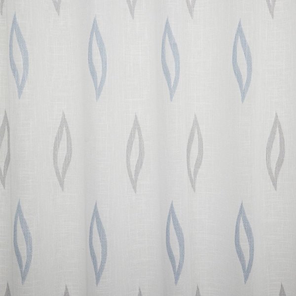 Kék-szürke mintás függöny
