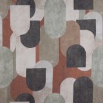 Színes retro  mintás függöny1.