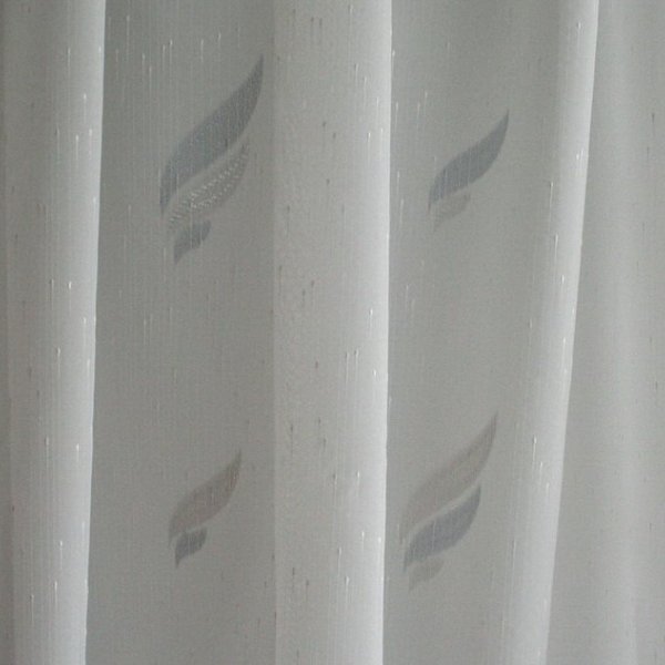 Ezüst levélmintás függöny