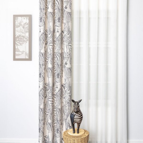Natúr alapú zebra mintás dekor