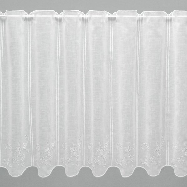 Fehér virágos vitrázsfüggöny