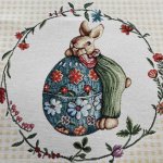 Húsvéti tojásos-nyuszis nagyfutó 45x140cm