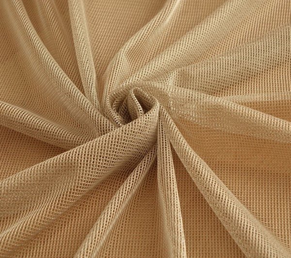 Drapp selyemfényű hálós függöny