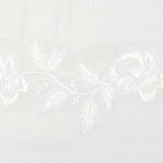Ecrü hímzett virágos tüll függöny