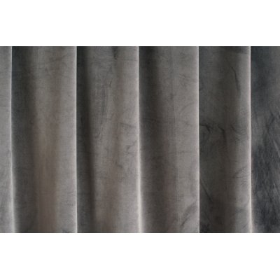 Sötét szürke microbársony dekorfüggöny