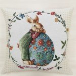 Húsvéti nyuszis-tojásos díszpárna