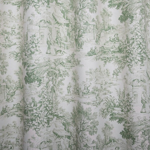 Vintage udvari élet dekor (zöld)