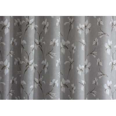 Liliom mintás szürker színű függöny