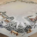 Őzike mintás asztalközép