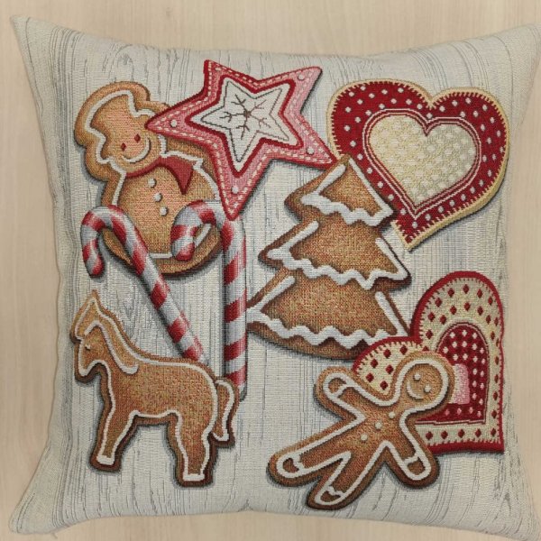 Mézeskalácsos karácsonyi díszpárna