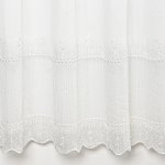 Hímzett törtfehér klasszikus fényáteresztő