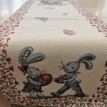 Piros tojásos nyuszis nagyfutó 45x140cm