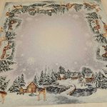 Őzike mintás asztalközép