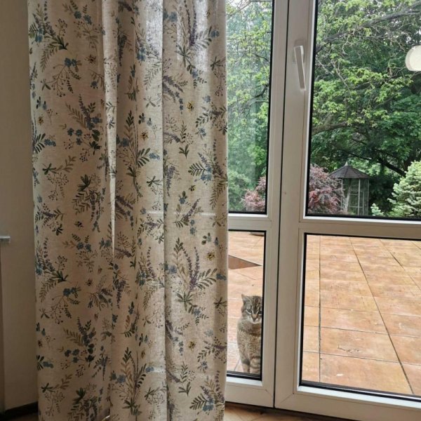 Vadvirágos-méhecskés dekorfüggöny