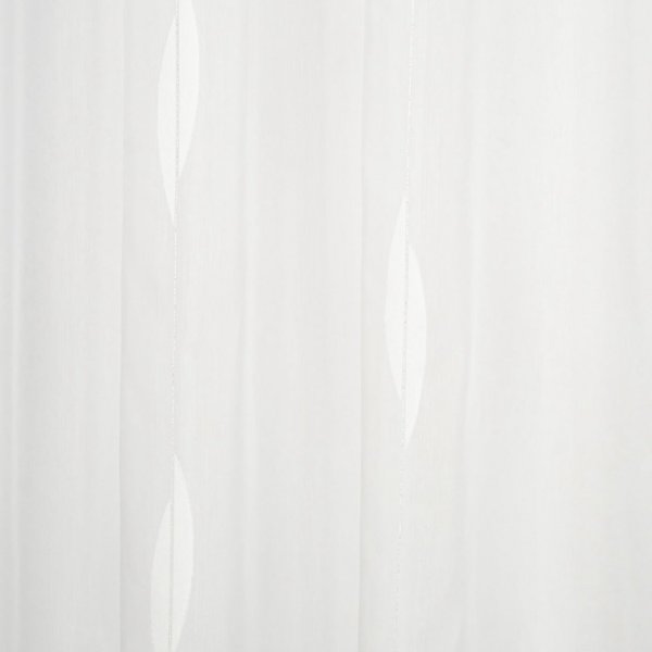 Törtfehér alapú fehér levélmintás függöny
