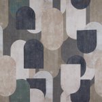 Színes retro  mintás függöny2.