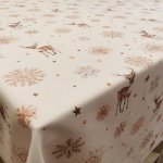 Őzikés vízlepergető karácsonyi abrosz