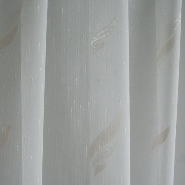 Bézs levélmintás függöny