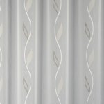 Barna-drapp levélmintás függöny