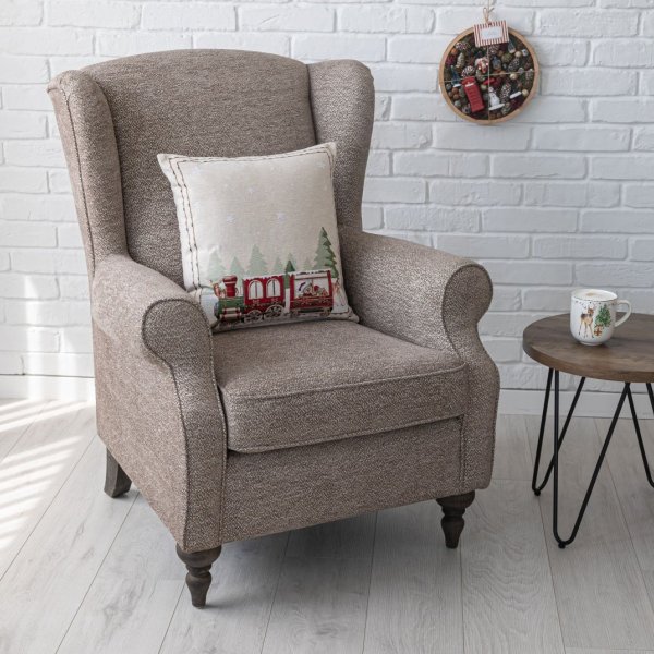 Mozdonyos karácsonyi díszpárna