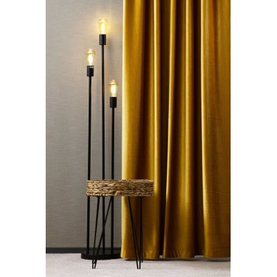 Okker szatén fényű dekorfüggöny